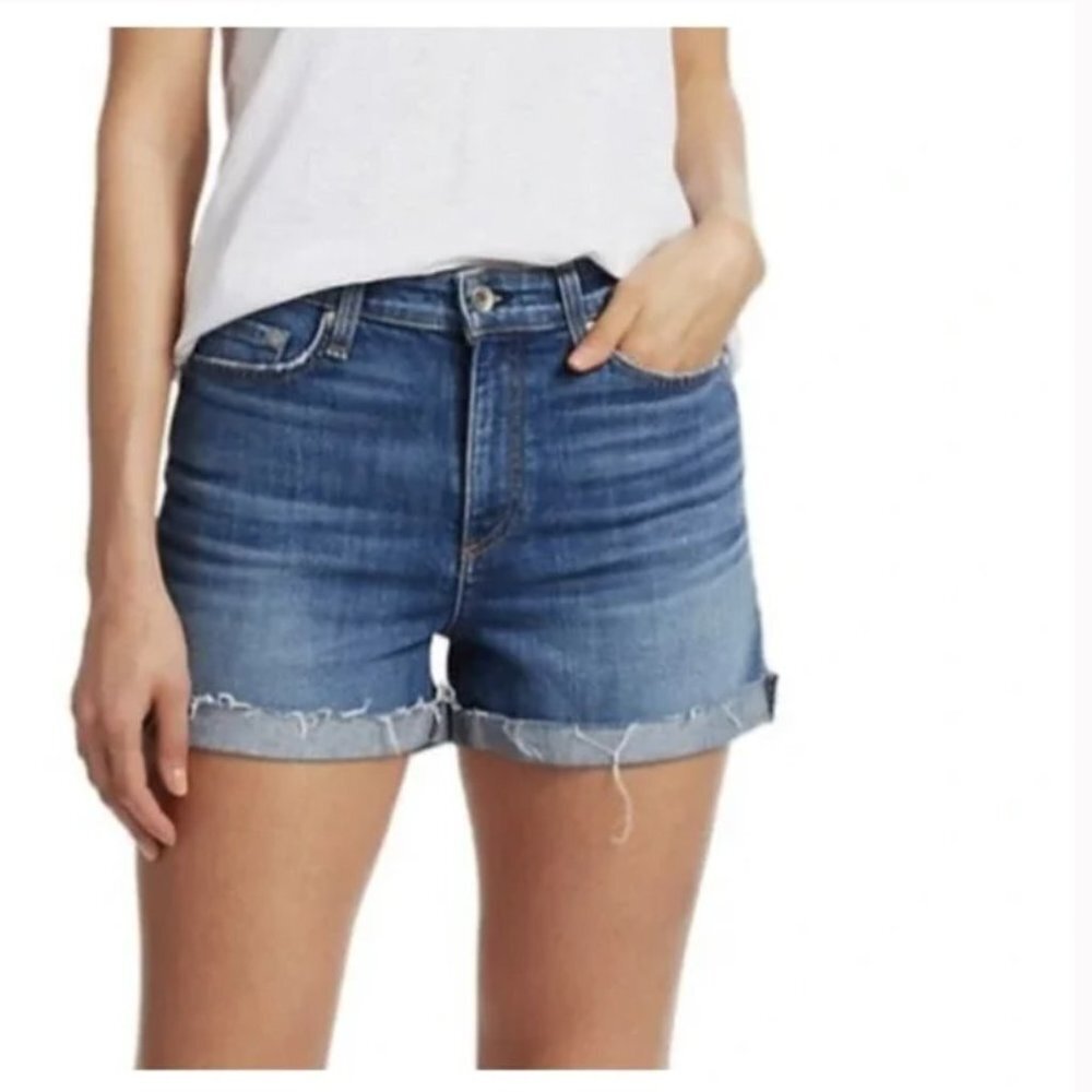 rag & bone Nina High-Rise Jean Shorts Medium Wash Size 25